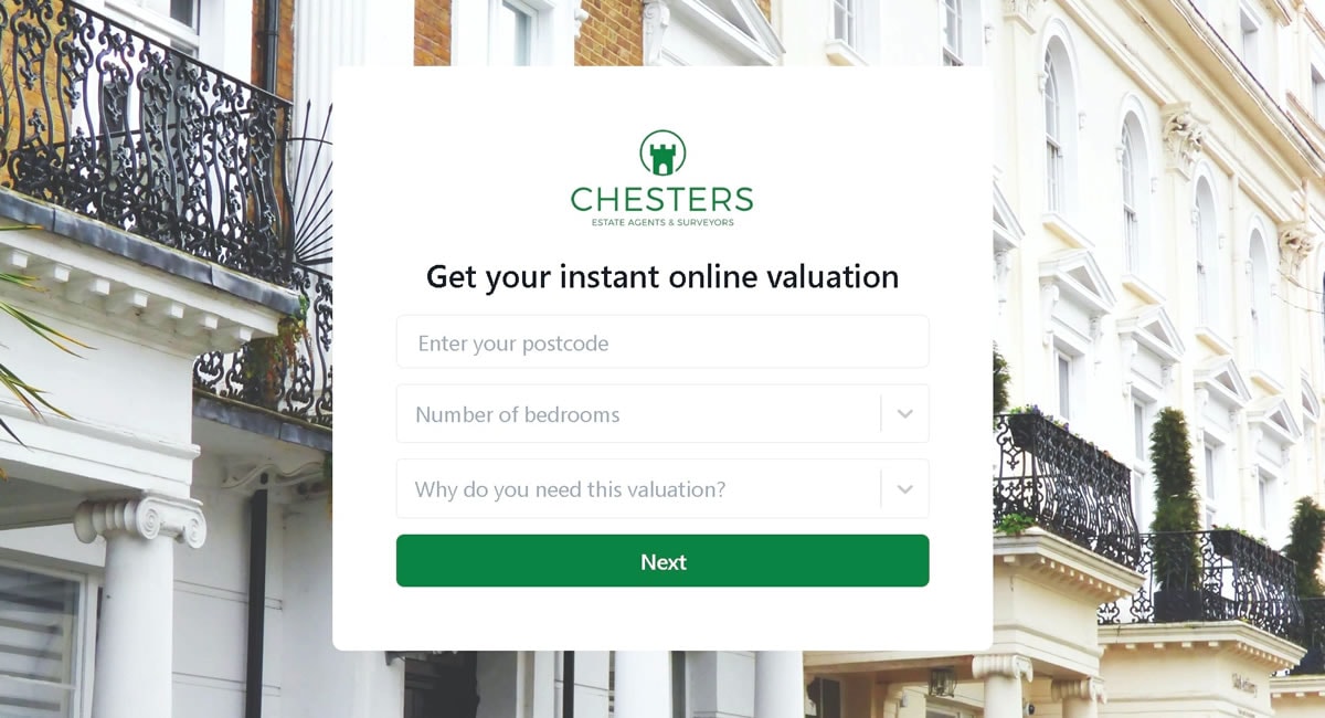 Instant valuation Chesters Estate Agents and Surveyors