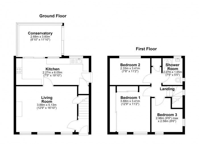 Floorplan for Windsor Avenue, PR7