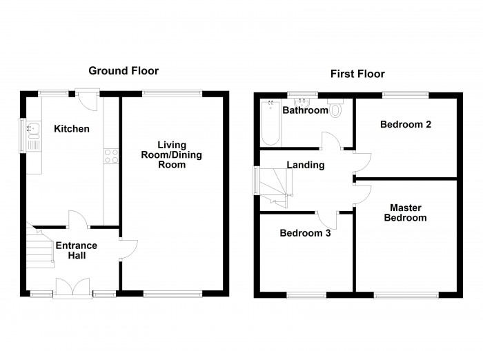 Floorplan for Broad Oak Close, PR6