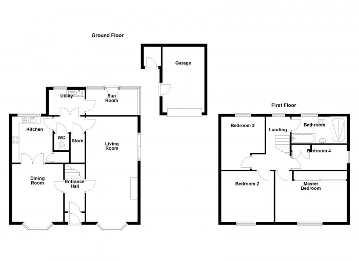 Floorplan for Nickleton Brow, PR6