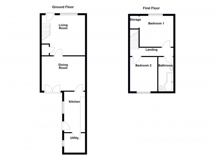 Floorplan for Outterside Street, PR7