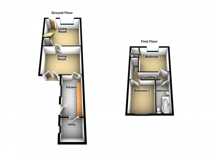 Floorplan for Outterside Street, PR7