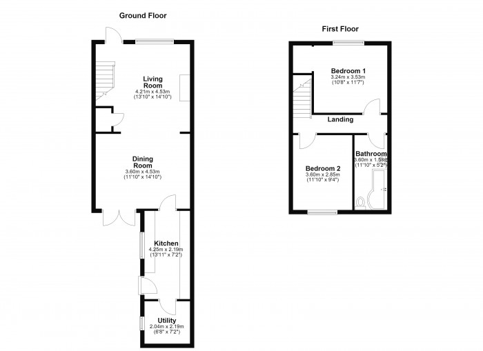 Floorplan for Outterside Street, PR7