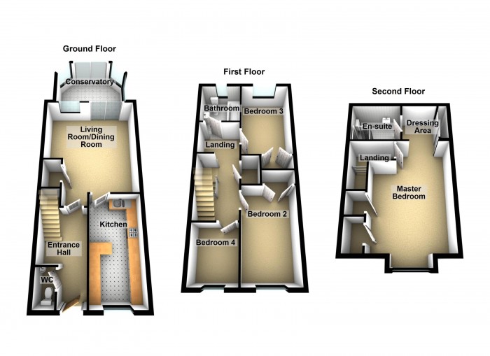Floorplan for Hazel Pear Close, BL6