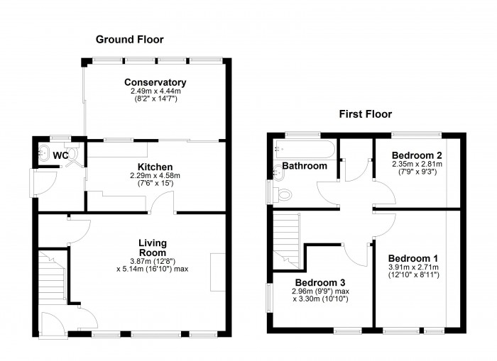 Floorplan for Windsor Avenue, PR7