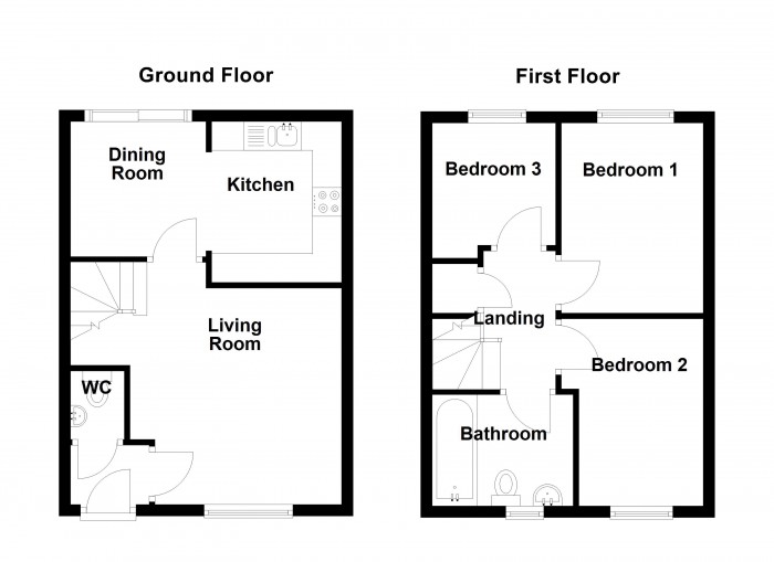 Floorplan for Sampson Close, PR7