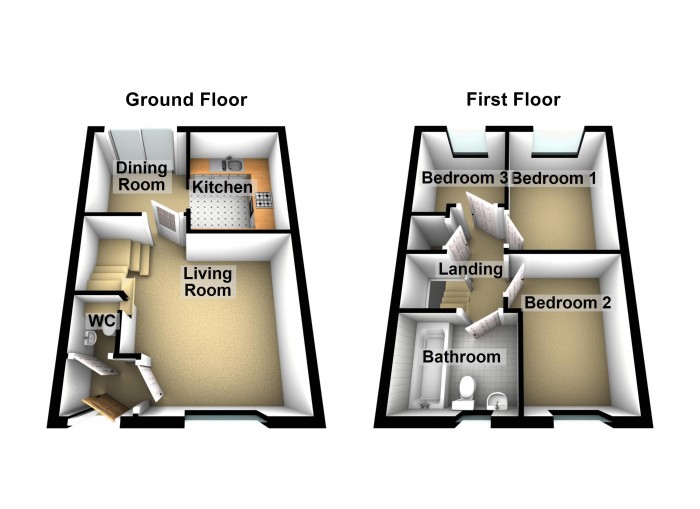 Floorplan for Sampson Close, PR7
