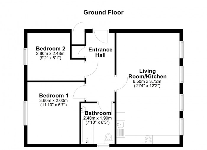 Floorplan for Alma Wood Close, PR7