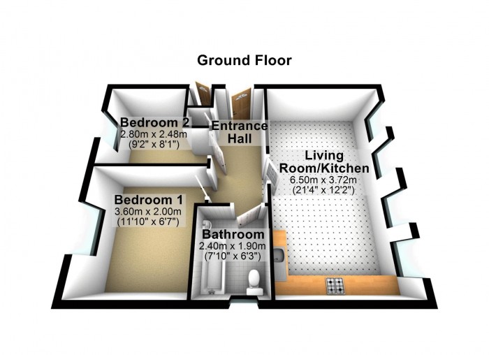 Floorplan for Alma Wood Close, PR7