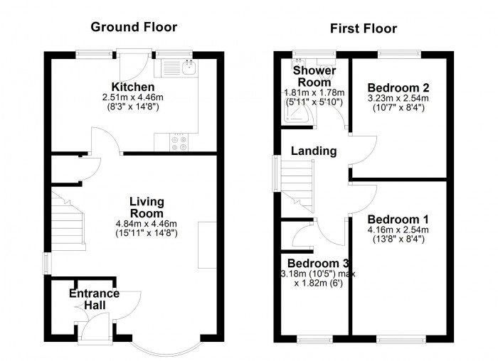 Floorplan for Mendip Close, BL6