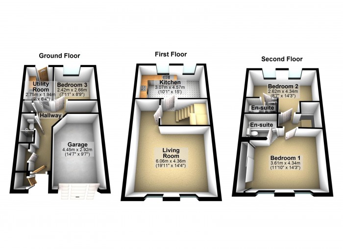 Floorplan for Hazel Pear Close, BL6