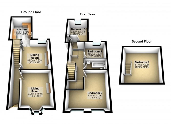 Floorplan for Chapel Street, PR7