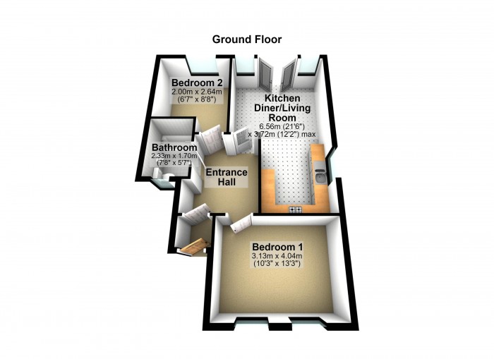 Floorplan for Church Street, BL6